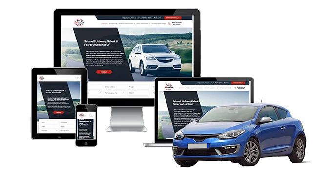 Ankaufseite mobil – Autoankauf Uslar mit rotem PKW